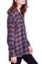 Free People All About The Feel Cotton Plai Plum XS -