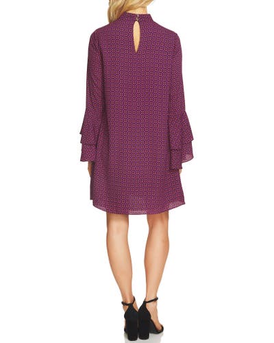 CECE Choker Bell Sleeve Dress