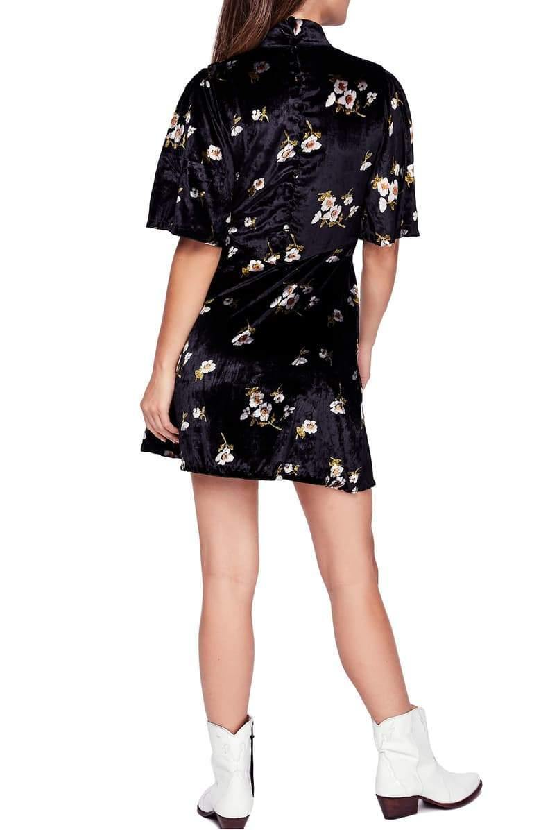 Free People Juniors Be My Baby Floral-Pri Black 6 -