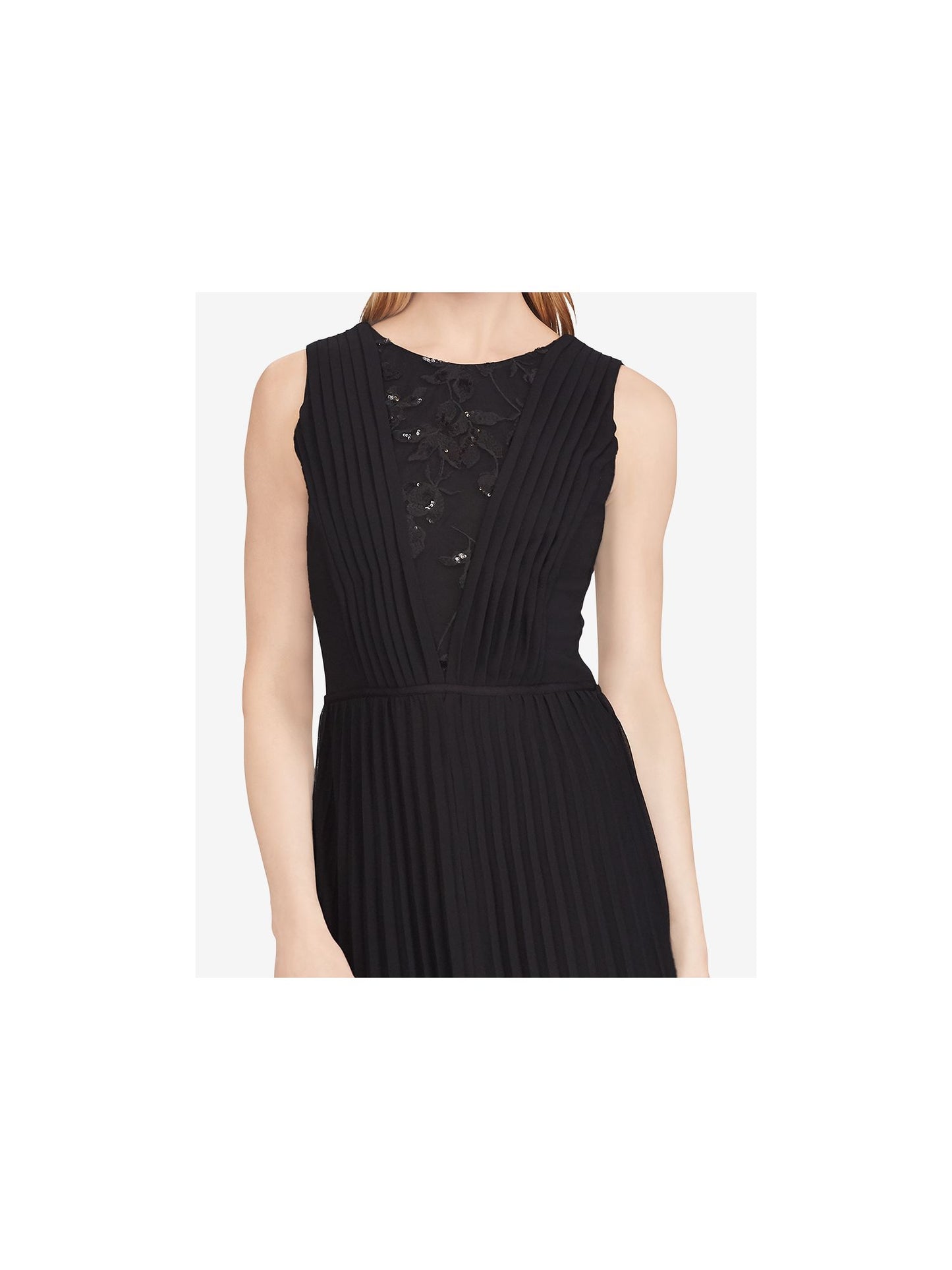 Lauren Ralph Lauren Womens Lalita Sequined Lace Inset Evening Dress