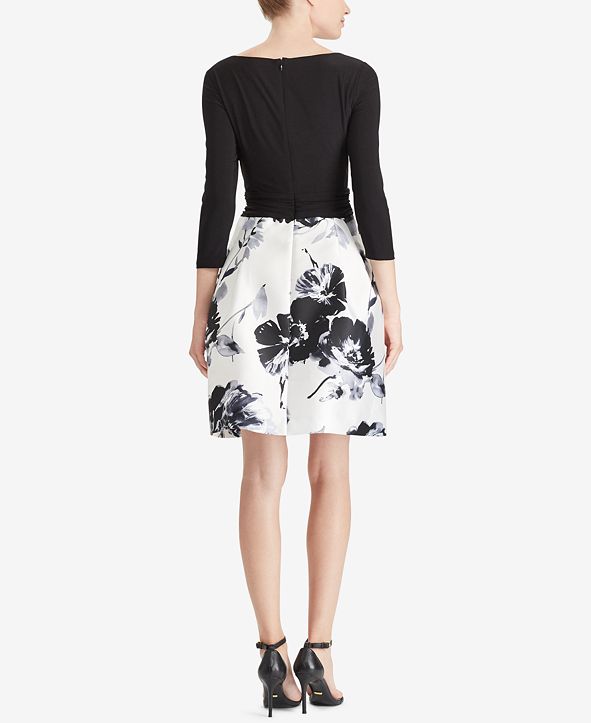 American Living Floral-Print Jacquard Dress
