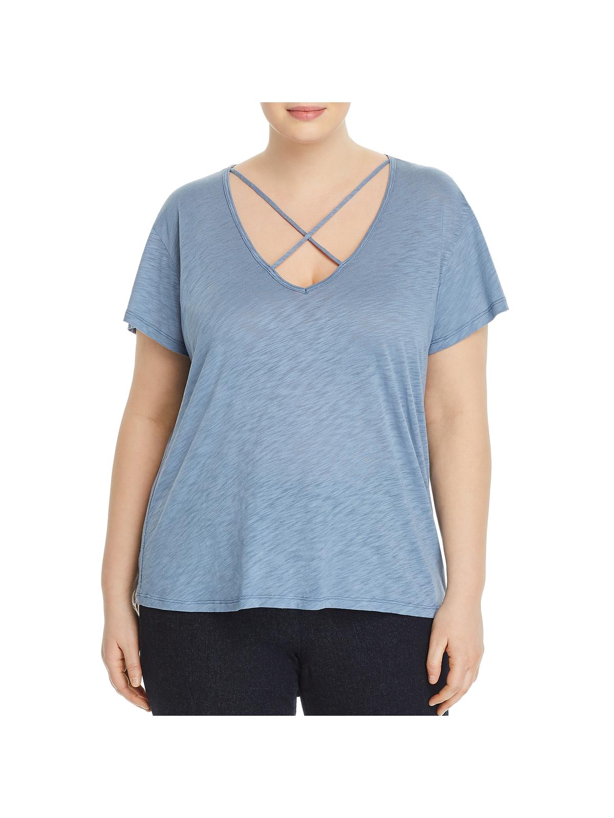 Elan Plus Cross-Strap V-Neck Top