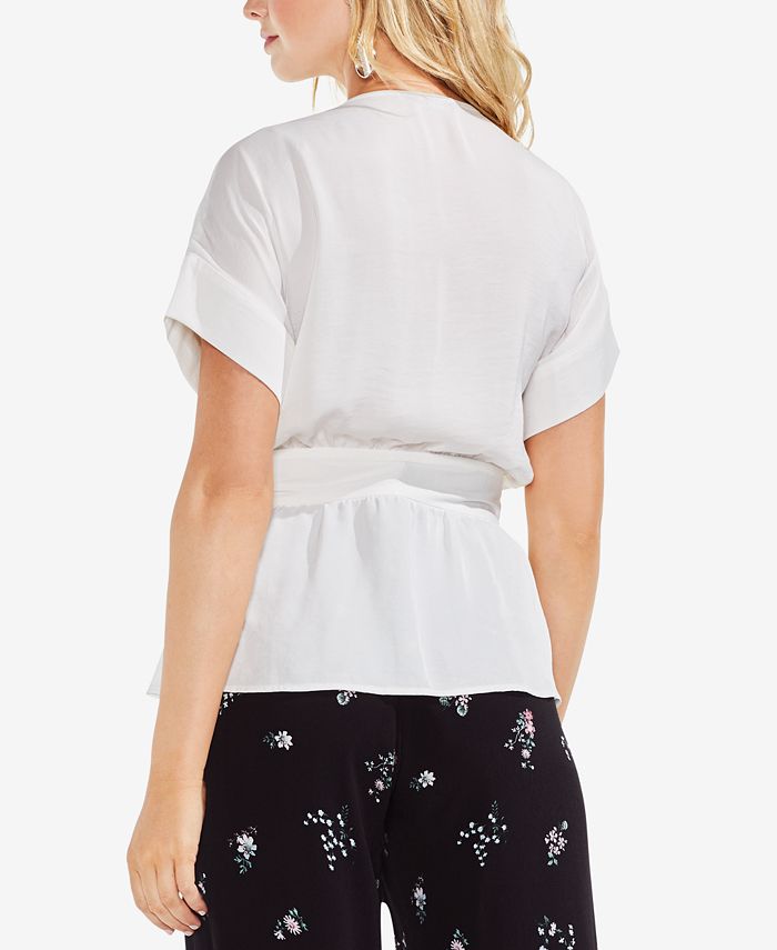 Vince Camuto Belted Extended-Shoulder Top