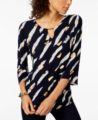 JM Collection Printed Keyhole Top Crinkle Foil XL -