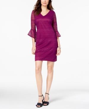 Alfani Womens Lace Shift Dress MED PINK - TopLine Fashion Lounge