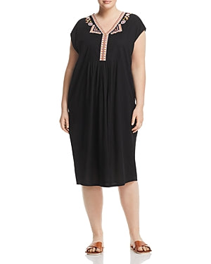 JUNAROSE Plus Embroidered Midi Dress