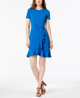 Michael Kors Womens Business Knot Front Wear to Work Dress