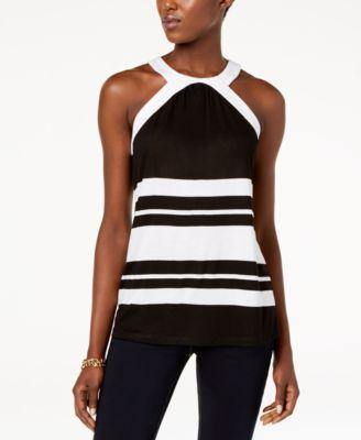 INC Colorblocked Halter Top - TopLine Fashion Lounge