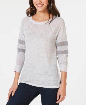 STRIPED INSET TEE - TopLine Fashion Lounge