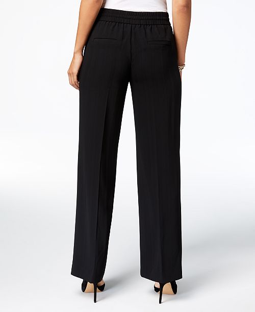 INC International Concepts I.N.C. Shadow-Stripe Wide-Leg Pants