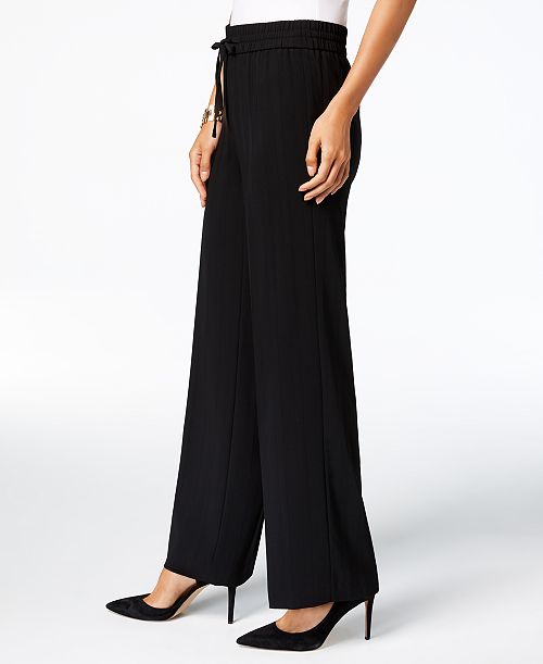 INC International Concepts I.N.C. Shadow-Stripe Wide-Leg Pants