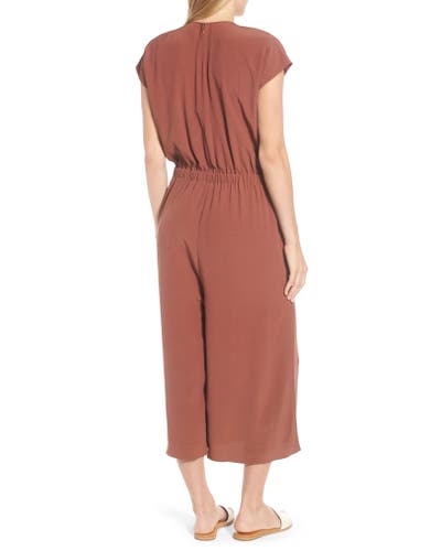 Eileen Fisher Wide Leg Jumpsuit (Russet) Women's Jumpsuit & Rompers One Piece
