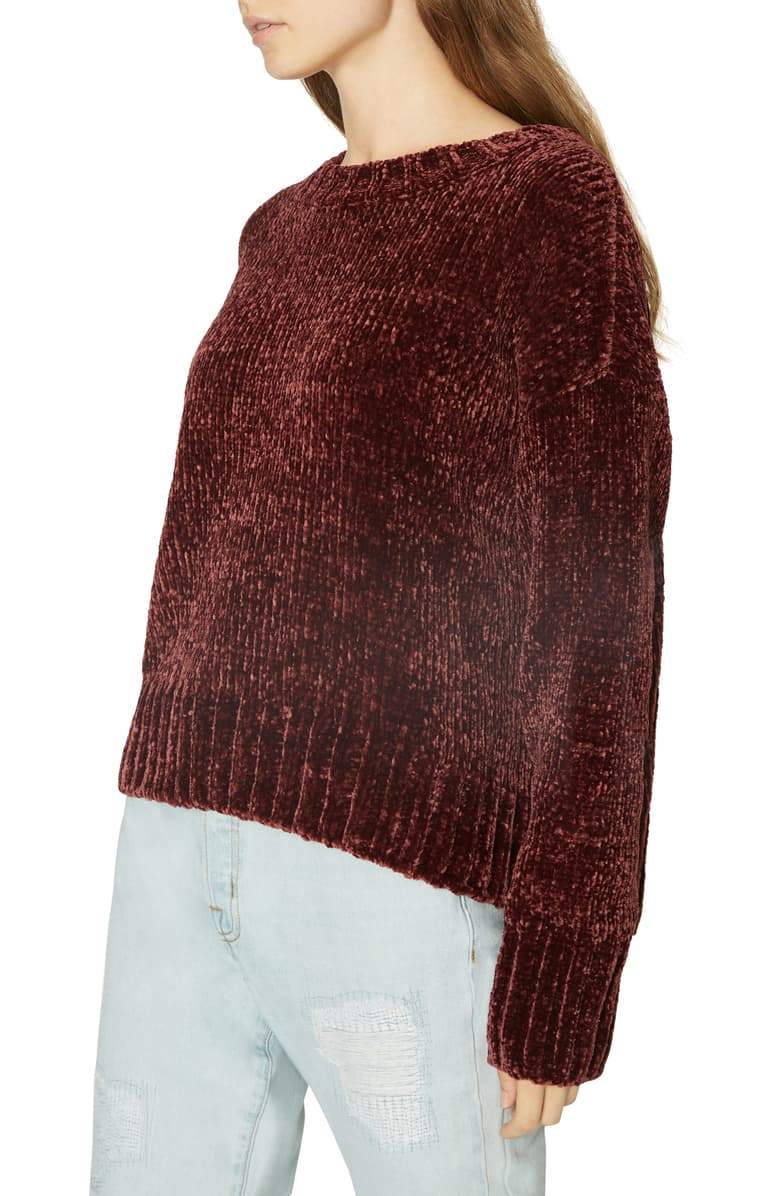 Sanctuary Womens Chenille Casual Pullover Sweater