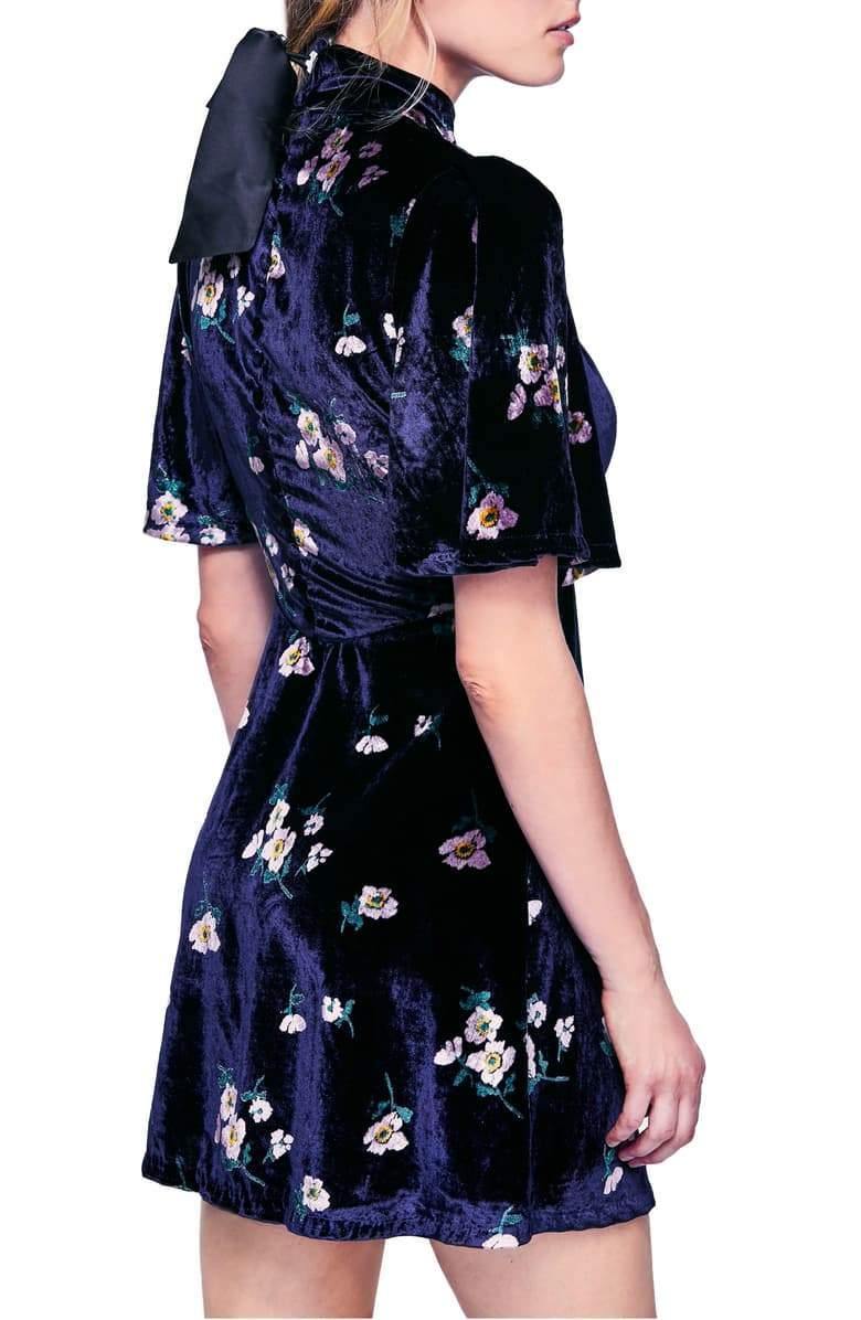 Free People Juniors Be My Baby Floral-Pri Black 6 -