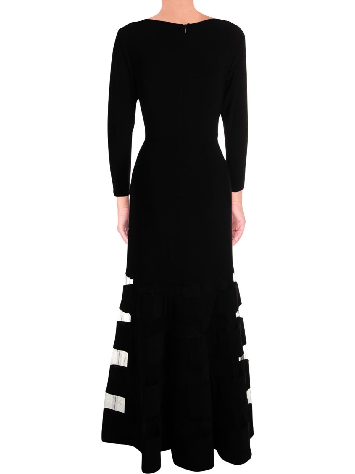 Lauren Ralph Lauren Womens Clevella Illusion Trumpet Evening Dress