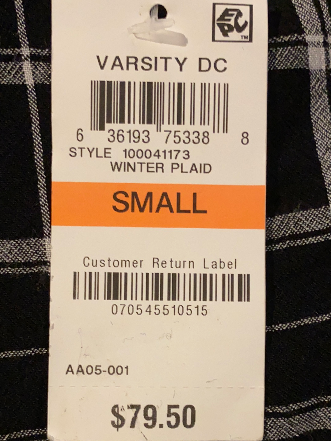 I.N.C. Plaid Off-The-Shoulder Top