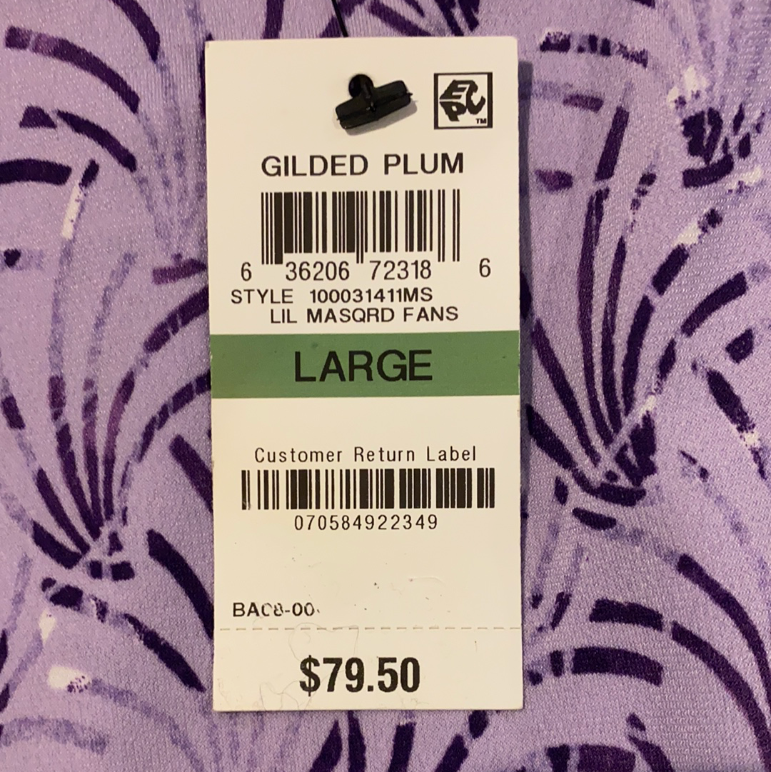 Alfani Metallic-Print Beaded Top Womens Beaded Trim Pullover Blouse - Large