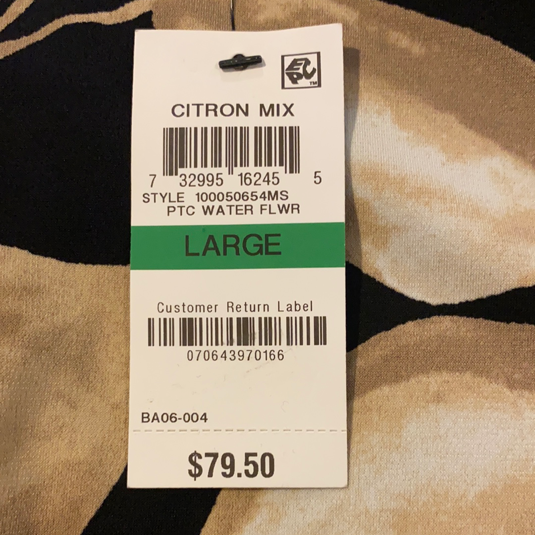 Alfani Printed Smock-Sleeve Bubble Top