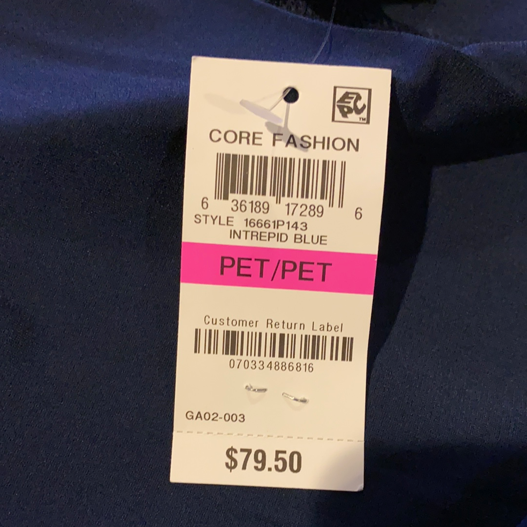 Charter Club Petite Faux-Wrap Dress Intrepid Blue PXS