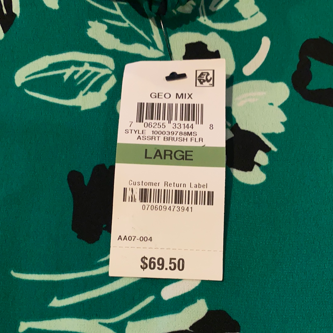 Alfani Printed Ruffled-Trim Bubble Top