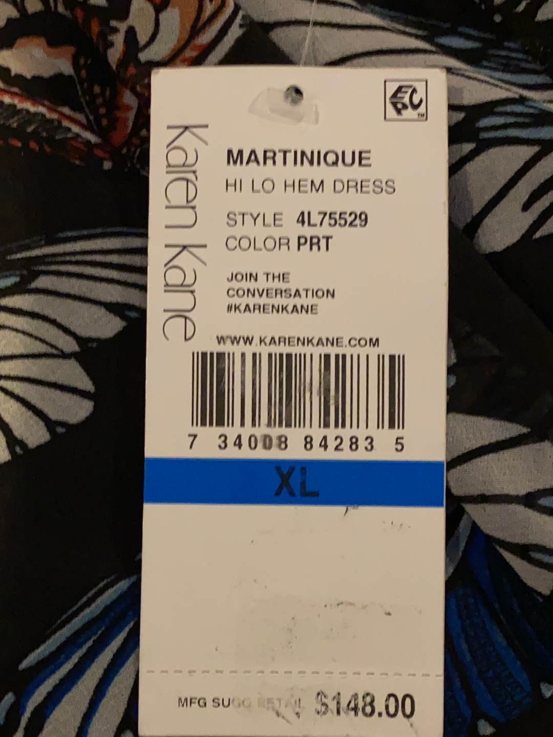 Karen Kane Printed High-Low Dress