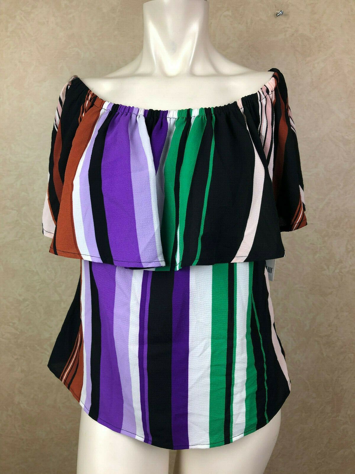 Bar Iii Striped Off-The-Shoulder Top - TopLine Fashion Lounge