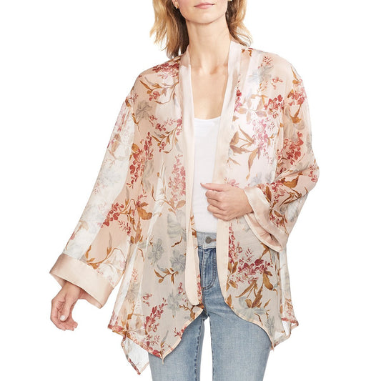 Vince Camuto Kimono Duster Open Front Multicolor Floral - TopLine Fashion Lounge