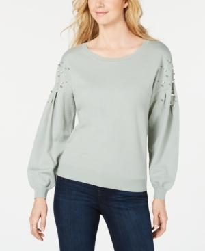 INC Womens Pearl Embellished Heathered Pullover Sweater - TopLine Fashion Lounge