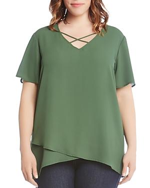 Karen Kane Plus Crisscross Top - TopLine Fashion Lounge