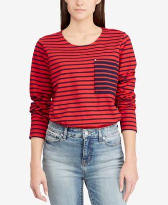 Lauren Ralph Lauren Womens Raeden Striped Crewneck Sweatshirt