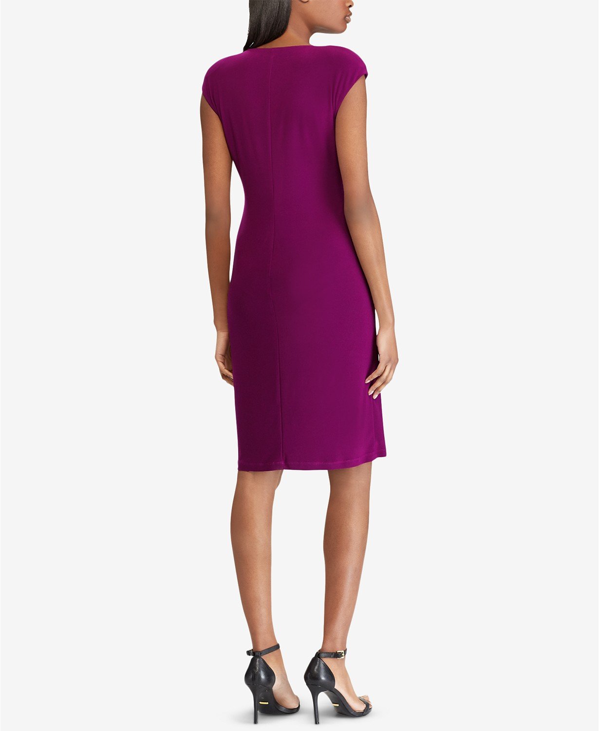 AMERICAN LIVING Womens Cap-Sleeve Ruffled Slim Fit Dress - TopLine Fashion Lounge