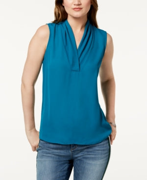 INC International Concepts I.N.C. Sleeveless Draped Top