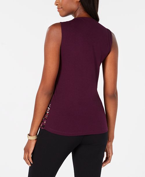 Tommy Hilfiger Flower-Embroidered Shell
