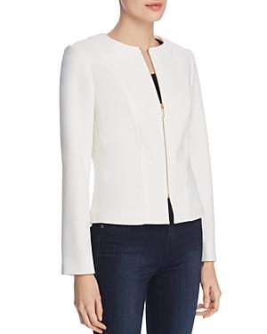 T Tahari Crepe Zip Jacket - TopLine Fashion Lounge