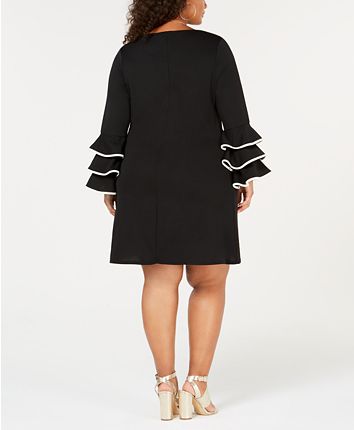 Love Squared Trendy Plus Size Ruffle-Sleeve A-Line Dress