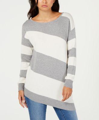 L/S ASYM STRIPE SWEATER - TopLine Fashion Lounge