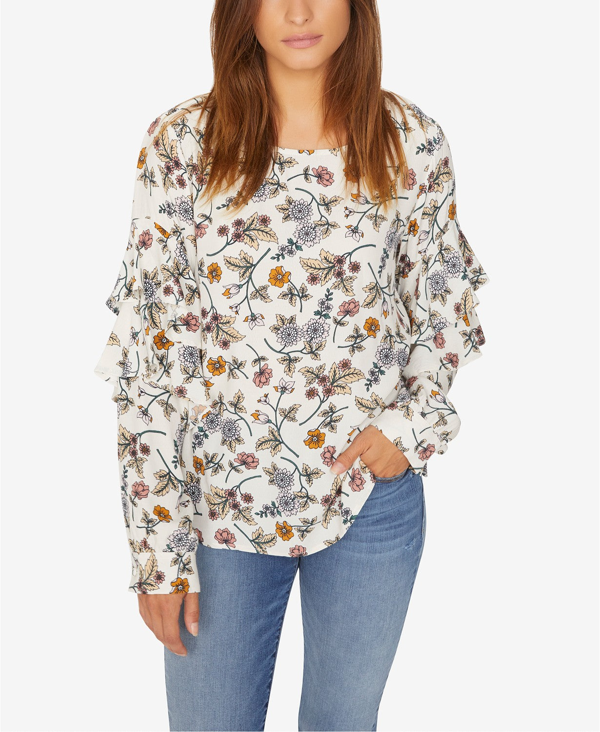 Sanctuary Tilly Ruffled Printed Top