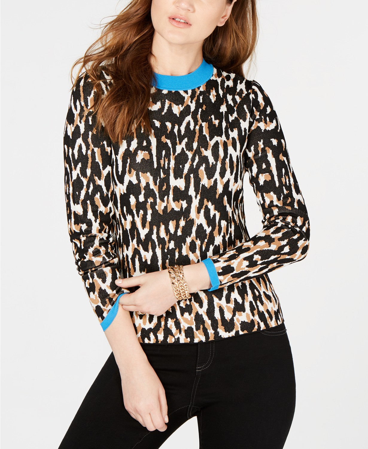 I.N.C. Animal-Print Sweater