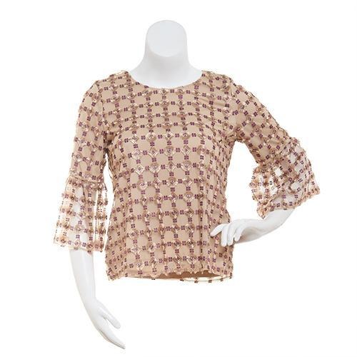 Calvin Klein Women's Metallic Embroidered Pullover Top - TopLine Fashion Lounge