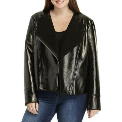 Michael Michael Kors Plus Faux Shearling Jacket