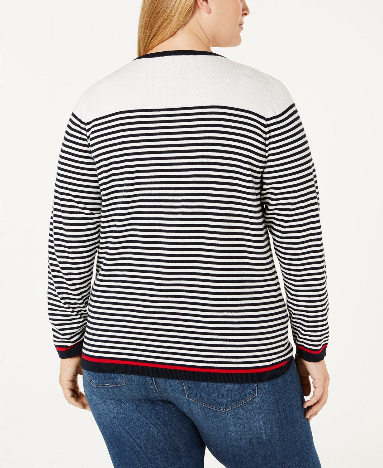 Tommy Hilfiger Plus Size Cotton Striped Anchor Top - TopLine Fashion Lounge