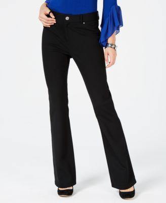 INC Curvy Bootcut Pants BRNOVERFLW - TopLine Fashion Lounge