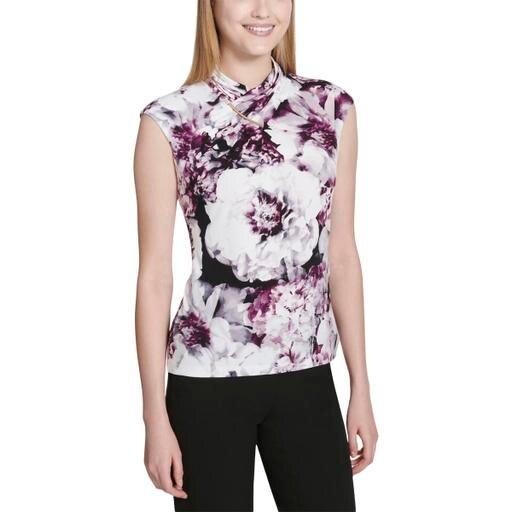 Calvin Klein Womens Matte Jersey Printed Blouse - TopLine Fashion Lounge