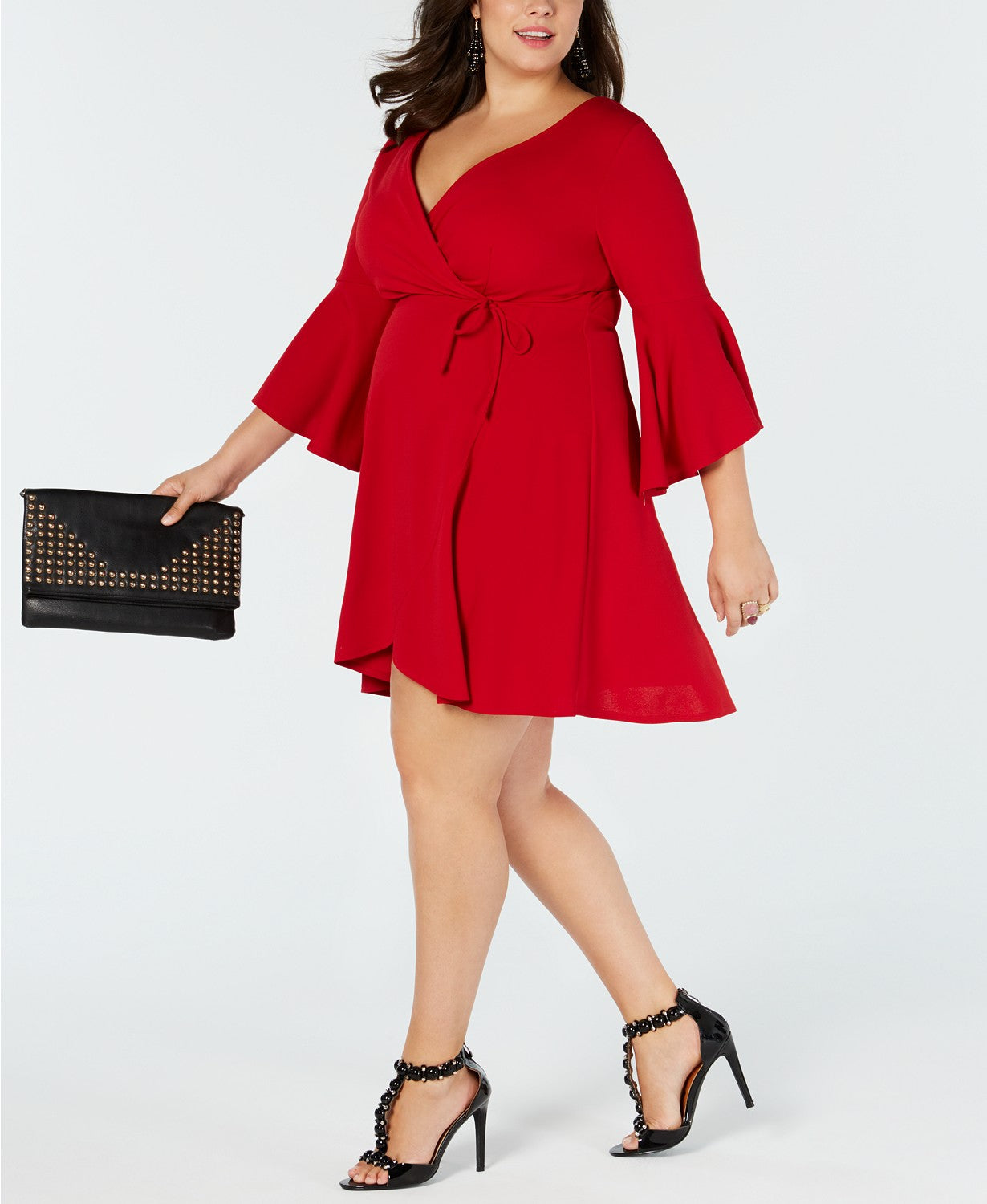 Love Squared Trendy Plus Size Faux-Wrap Dress