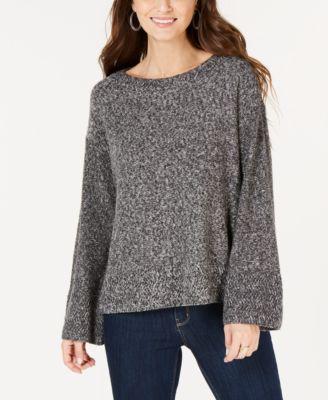 Style Co Flare-Sleeve Contrast-Border S Winter White XL - 