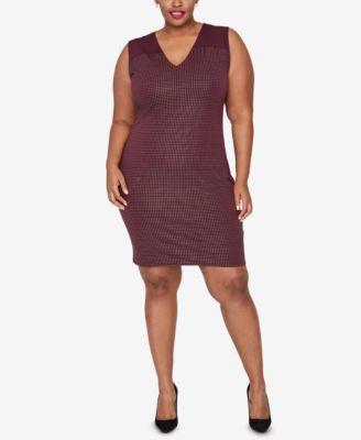 Rachel Rachel Roy Trendy Plus Size Studded Dress - TopLine Fashion Lounge