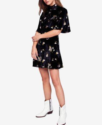 Free People Juniors Be My Baby Floral-Pri Black 6 - 