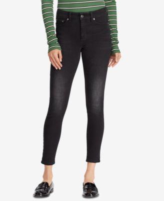 RALPH LAUREN Womens Black Straight leg Jeans - TopLine Fashion Lounge