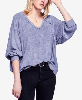 Free People Take It Off Oversized V-Neck S Terracotta L - 