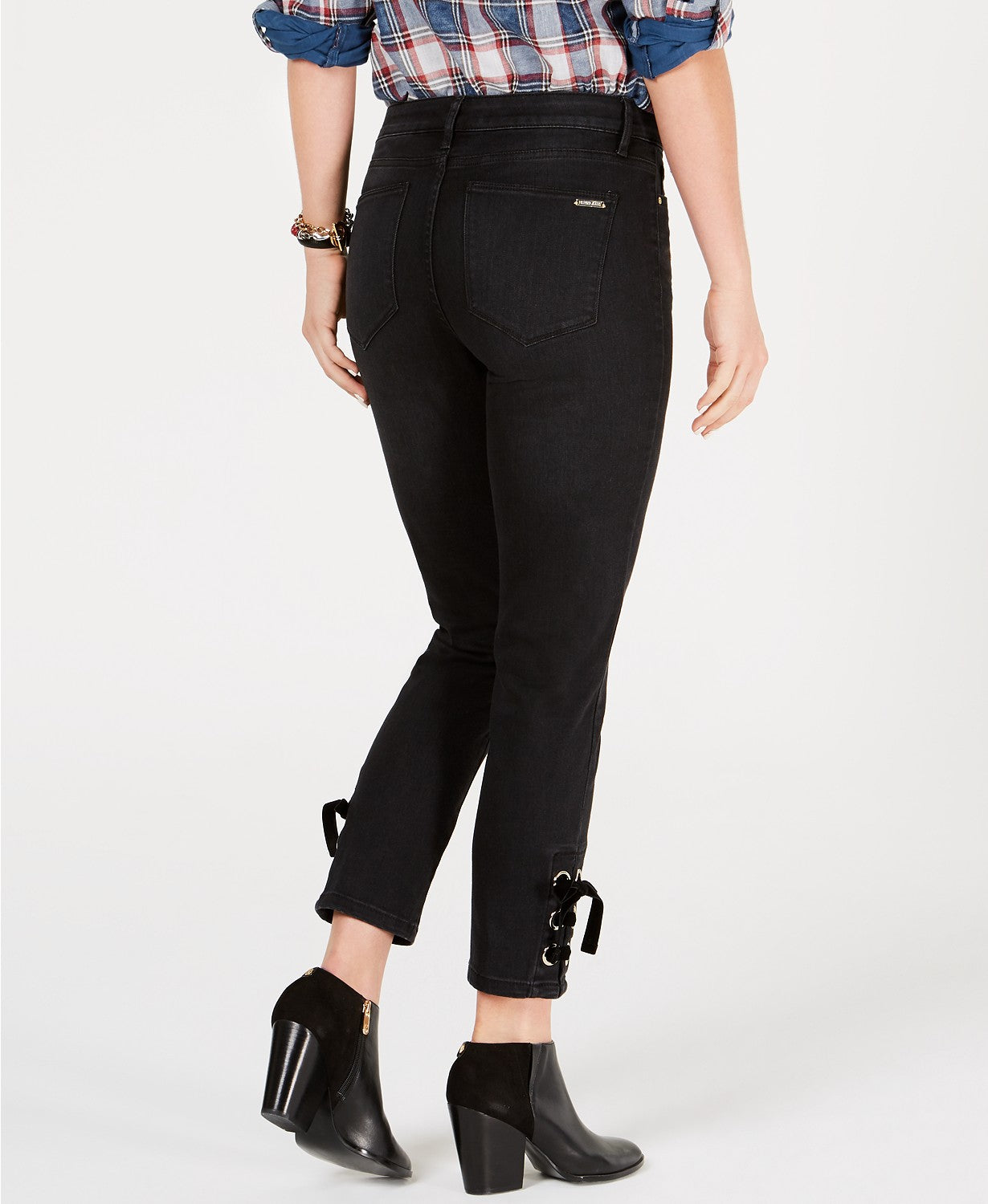Tommy Hilfiger Lace-Up Cropped Jeans
